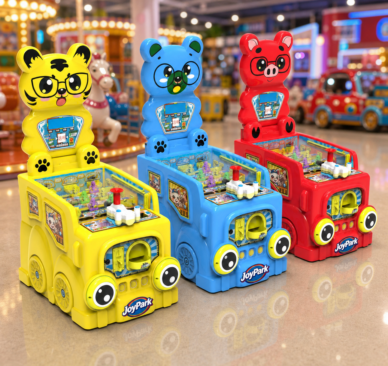 Animal Home Kiddie Ride - Tiger / Pig / Bear by Joypark