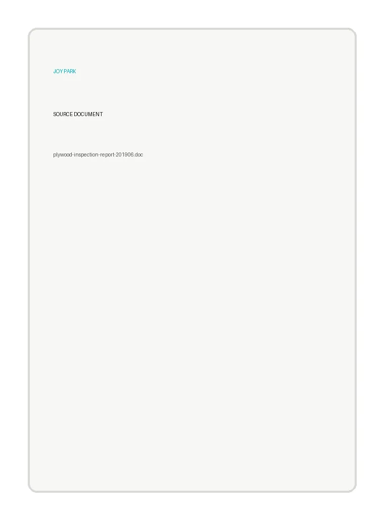 Plywood Inspection Report 2019 cover preview