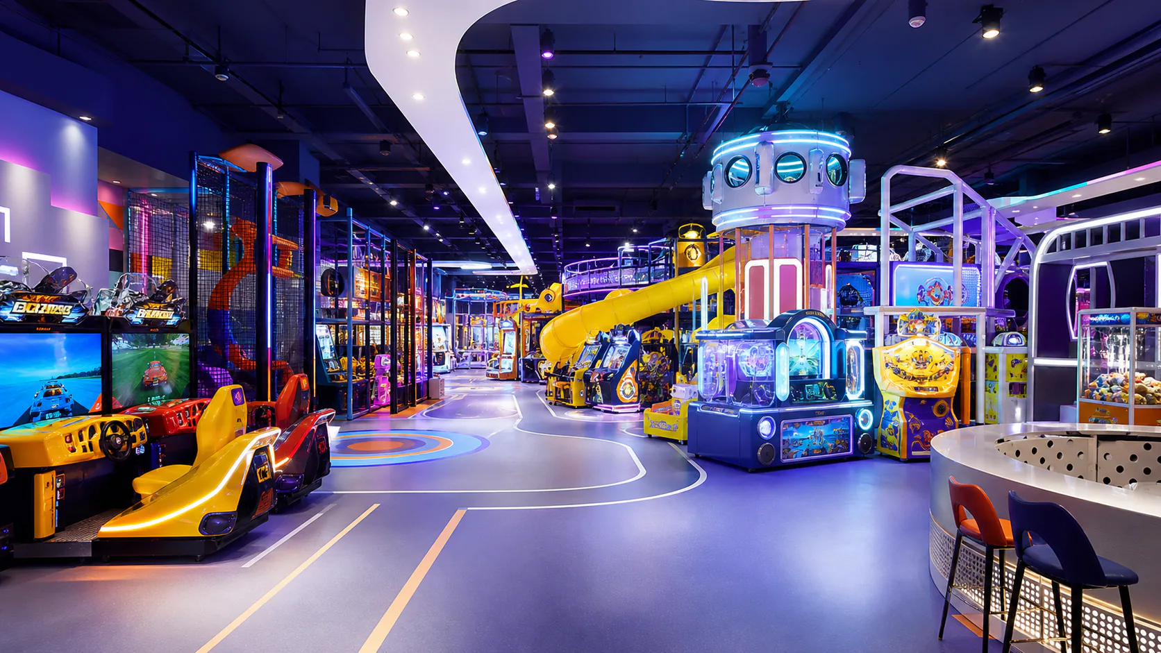 Original Joypark compact arcade venue visualization