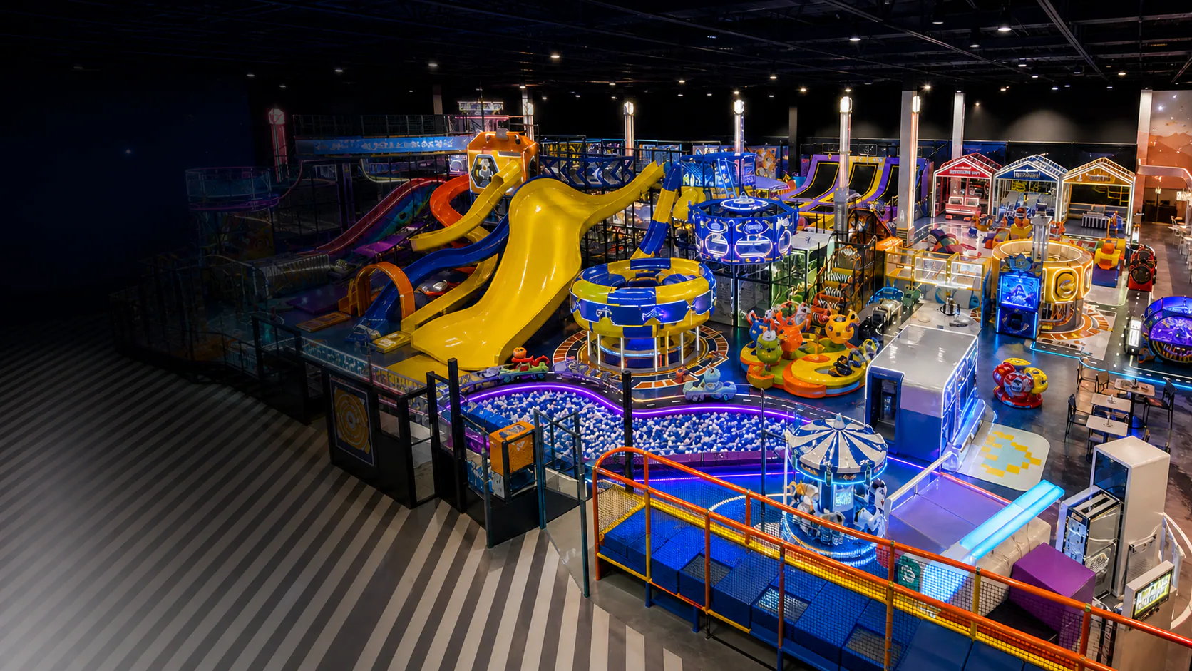 Joypark indoor entertainment project with arcade and soft-play equipment